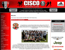 Tablet Screenshot of ciscosoccerclub.com